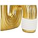 Vaso Bann Big Bianco E Oro In Resina 14,5x25 Cm - Foto miniatura 4