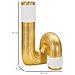 Vaso Bann Big Bianco E Oro In Resina 14,5x25 Cm - Foto miniatura 6
