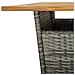 Set Bar da Giardino 5 pz con Cuscini in Polyrattan Grigio - Foto miniatura 7