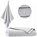 Asciugamano Liczi2 - 70x140 cm - Grigio metallizzato - Alta qualità - Morbido e assorbente - Foto miniatura 3