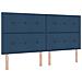 Letto con contenitore e materasso Blu 200 x 200 cm Tessuto - Foto miniatura 4
