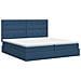 Letto con contenitore e materasso Blu 200 x 200 cm Tessuto - Foto miniatura 8