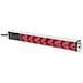 Ciabatta elettrica da 19" 8 prese (rosso) 1HE 250 VAC 50/60 Hz - Foto miniatura 2