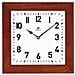 21035n Noce Orologio Parete Quarzo Cassa Legno Quadrato - Foto miniatura 1