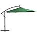 Ombrellone A Sbalzo Con Led E Palo In Metallo 350 Cm Verde - Foto miniatura 1