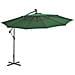 Ombrellone A Sbalzo Con Led E Palo In Metallo 350 Cm Verde - Foto miniatura 2