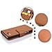 Custodia Compatibile Con Htc Desire 600 In Marrone Cioccolata - Coperchio Protettivo In Ecopelle Testurizzata E Tasca Per Carte Di Credito - Foto miniatura 3
