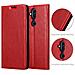 Custodia Compatibile Con Nokia 7.1 2018 Plus In Rosso Mela - Coperchio Protettiva Con Chiusura Magnetica, Funzione Stand E Tasca Per Le Carte - Foto miniatura 4