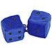 Dados40 Race Sport Dadi Peluche Blu / nero Decorativi, 7x7 Cm - Foto miniatura 1