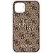 Cover Iphone 13 Guess Modello ""4g"" Con Logo In Rilievo Marrone - Foto miniatura 1
