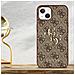 Cover Iphone 13 Guess Modello ""4g"" Con Logo In Rilievo Marrone - Foto miniatura 4