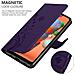Custodia Compatibile Con Samsung Galaxy A11 / M11 In Lilla Scuro Fiore - Coperchio Protettivo In Design Floreale Con Chiusura Magnetica, Funzione Stand E Slot Per Carte - Foto miniatura 4