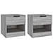 Comodini 2pz Grigio Sonoma In Legno Multistrato - Foto miniatura 1