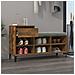 Scarpiera Rovere Fumo 102x36x60 Cm In Legno Multistrato - Foto miniatura 3