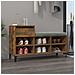 Scarpiera Rovere Fumo 102x36x60 Cm In Legno Multistrato - Foto miniatura 1