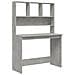 Scrivania Mensole Grigio Cemento 102x45x148cm Legno Multistrato - Foto miniatura 2