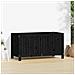 Contenitore Da Giardino Nero 121x55x64cm Legno Massello Di Pino - Foto miniatura 2