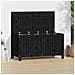 Contenitore Da Giardino Nero 121x55x64cm Legno Massello Di Pino - Foto miniatura 3