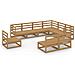 Set Divani Da Giardino 9 Pz Marrone Miele In Massello Di Pino - Foto miniatura 2