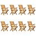 Sedie Da Giardino Pieghevoli 8pz 56x63x90cm Legno Massello Teak - Foto miniatura 2