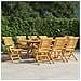 Sedie Da Giardino Pieghevoli 8pz 56x63x90cm Legno Massello Teak - Foto miniatura 1