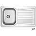 Lavello Incasso Acciaio Inox Ls02 Cm 86x50 Con Gocciolatoio Dx - Foto miniatura 2