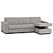 Divano Fisso Nicoletta, Divano Ad Angolo, 100% Made In Italy, Sofà Soggiorno, Con Penisola Contenitore Reversibile, In Tessuto Imbottito, Con Braccioli Standard, Cm 280x95h90, Grigio - Foto miniatura 4