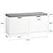 Panca Da Ingresso Scarpiera Con Sedile Scarpiera Con 2 Ribalte Bianco 105x35x48 Cm Fsr147-w - Foto miniatura 2