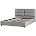 Letto Matrimoniale Con Contenitore Velluto Grigio Chiaro 160 X 200 Cm Batilly - Foto miniatura 7