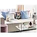 Set Di 2 Cuscini Millet Velluto A Coste 43 X 43 Cm Blu Trama Geometrica - Foto miniatura 1