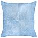 Set Di 2 Cuscini Millet Velluto A Coste 43 X 43 Cm Blu Trama Geometrica - Foto miniatura 6