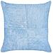 Set Di 2 Cuscini Millet Velluto A Coste 43 X 43 Cm Blu Trama Geometrica - Foto miniatura 9