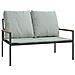 Set Salotto Da Giardino 4 Pz Con Cuscini In Acciaio Antracite - Foto miniatura 6