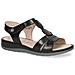Black Met Comb Casual Open Sandals Sandali Pelle Scarpe Donna Nero Eu 36, 9-28154-42-090 - Foto miniatura 1