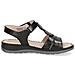 Black Met Comb Casual Open Sandals Sandali Pelle Scarpe Donna Nero Eu 36, 9-28154-42-090 - Foto miniatura 3