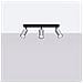 Lampada Da Soffitto Winx 3 Nero /cromo Sl. 1368 - Moderno Lampade Da Soffitto Nero /cromato 18.5x45x6 Cm - Foto miniatura 2