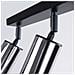 Lampada Da Soffitto Winx 3 Nero /cromo Sl. 1368 - Moderno Lampade Da Soffitto Nero /cromato 18.5x45x6 Cm - Foto miniatura 7