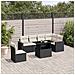Set Divani Da Giardino Con Cuscini 7pz Nero Polyrattan - Foto miniatura 1
