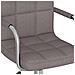 Sedia Da Pranzo Girevole Grigio Talpa In Tessuto - Foto miniatura 6