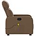 Lusso Casadino -  Poltrona Massaggiante Reclinabile Marrone In Tessuto - Foto miniatura 7