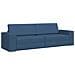 Divano Letto a Terra 2 in 1 Blu 245x150x60.5 cm Tessuto - Foto miniatura 1