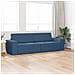 Divano Letto a Terra 2 in 1 Blu 245x150x60.5 cm Tessuto - Foto miniatura 3