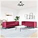 Set Divani Chesterfield 2pz con Cuscini Rosso Vino Velluto - Foto miniatura 3