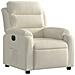 Poltrona Elettrica Reclinabile Crema in Velluto - Foto miniatura 3