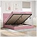 Struttura Letto Pouf con Materassi Rosa 160x200 cm Velluto - Foto miniatura 2