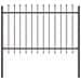 Recinzione da Giardino con Punta a Lancia - Grigio, 6,8 x 1,2 m, Acciaio - Foto miniatura 4