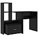 Scrivania Rovere nero 131.5 x 50 x 106.5 cm Legno multistrato - Foto miniatura 1