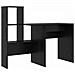 Scrivania Rovere nero 131.5 x 50 x 106.5 cm Legno multistrato - Foto miniatura 4