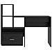 Scrivania Rovere nero 131.5 x 50 x 106.5 cm Legno multistrato - Foto miniatura 7