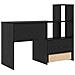 Scrivania Rovere nero 131.5 x 50 x 106.5 cm Legno multistrato - Foto miniatura 8